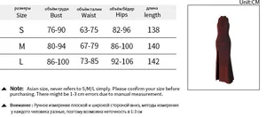 Guide des tailles pour robe de soirée fendue montrant buste taille hanches et longueur