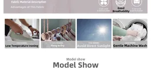 Care guide for summer dress showing low iron, hanging dry, and gentle machine wash steps
