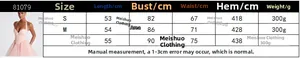 Detailed size chart for sweet halter neck lace拼接 dress with bust and waist dimensions