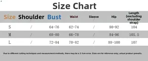 Detailed size chart for lace leopard evening gown with S, M, L dimensions and measurements