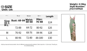 Detailed size chart for the off-shoulder glitter bow dress with measurements in centimeters