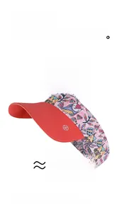 Detail of lightweight floral sun visor weighing 20g with composite fiber material