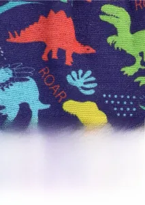 Detailed macro view of 3D dinosaur print on breathable knitted sun hat fabric