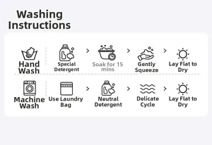 Detailed laundry care instructions and washing guide for soft cotton baby towels