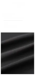 Close-up of black satin fabric texture with 95% polyester and 5% spandex for nightdress