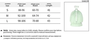 Size chart table for women halter neck camisole top showing measurements in centimeters
