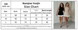 Guide des tailles pour robe plissée sans manches avec mesures de buste et taille