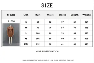 Size chart for French faux suede long sleeve dress with zipper and body measurements