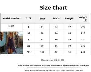 Detailed size chart for the Western style vintage printed dress including bust and length