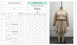 Tableau des tailles détaillé et spécifications pour la robe jacquard vintage française