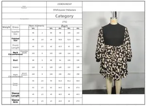 Size chart for plus size patchwork dress showing dimensions from 1XL to 4XL