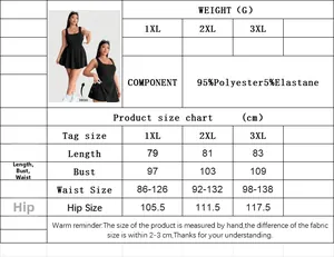 Detailed size chart for plus size square neck elegant short dress from 1XL to 3XL