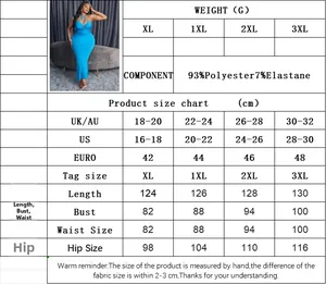 Size chart for women's plus size halter dress with UK US and EURO measurement conversions