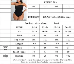 Tableau des tailles pour combinaison grande taille une épaule avec guide de mesure