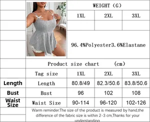 Detailed size chart for plus size women sleeveless top with bust and waist measurements