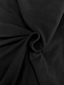 Elegantes schwarzes V-Ausschnitt A-Linie Minikleid mit kurzen Ärmeln und Faltenbund