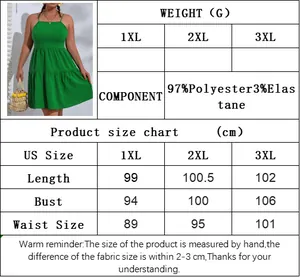 Guide des tailles pour robe longue dos nu grande taille avec mesures US 1XL à 3XL