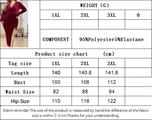 Detailed size chart for women's V-neck velvet dress with measurement data in cm