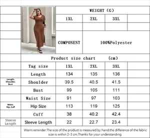 Detailed plus size dress size chart showing measurements for lengths, bust, and waist sizes