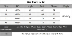 Guide des tailles détaillé en cm pour cardigan femme avec mesures de longueur et de buste