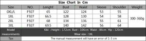 Detailed size chart in centimeters for women plus size ribbed turtleneck pullover top