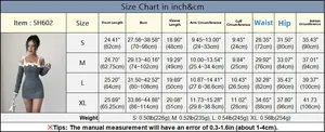 Tableau des tailles détaillé pour robe en tricot avec dentelle, mesures en cm et pouces