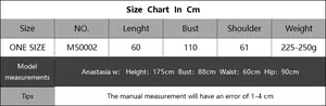 Detailed size chart in cm for the floral embroidered turtleneck sweater vest for women