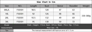 Size chart for women's V-neck knit sweater dress with length, bust, and sleeve measurements