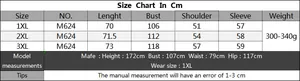 Detailed size guide for plus size v-neck sweater featuring bust and length measurements