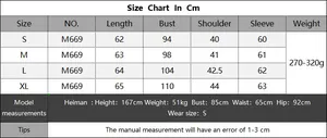 Detailed size chart in cm for women strawberry button sweater showing S to XL dimensions