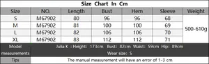 Size chart showing dimensions for women's high neck sweater dress in centimeters