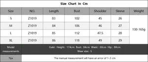 Detailed size chart for V-neck beach cover-up dress showing measurements in centimeters