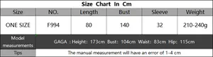 Detailed size chart for women's oversized striped hollow-out beach cover-up dress in cm