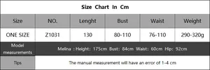 Detailed size chart for boho beach dress including length bust and waist measurements
