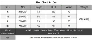 Detailed size chart for crochet hollow-out beach maxi dress in sizes S to XL