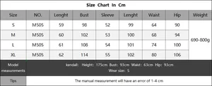 Tableau des tailles détaillé pour ensemble pull brodé et pantalon large, du S au XL
