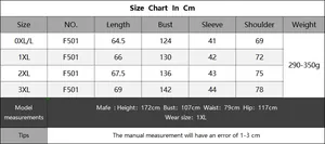 Detailed size chart in cm for plus size V-neck sweater ranging from size 0XL to 3XL