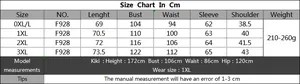 Detailed size guide for women's V-neck top showing 0XL-3XL measurements in centimeters