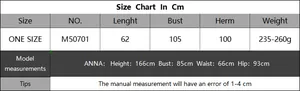 Detailed size chart for the knit vest showing bust, length, and model measurements