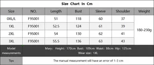 Detailed size chart in centimeters for women's plus size embroidered bow sweatshirt