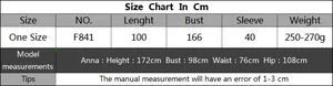 Tableau des tailles détaillé pour cache-bikini au crochet avec mesures de taille unique