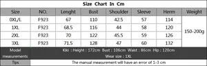 Tableau des tailles détaillé en cm pour gilet en maille grande taille de 0XL à 3XL