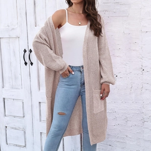Trama dettagliata in maglia a nido d'ape di questo cardigan con grandi tasche laterali