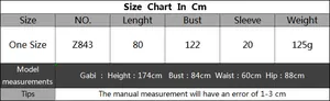 Size chart for women's hollow out bikini cover up dress with measurements in centimeters