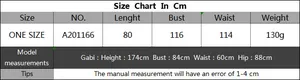Detailed size chart for women hollow out beach cover up dress showing CM measurements
