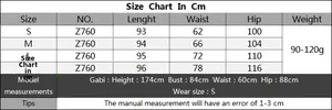 Guide des tailles pour pantalon en dentelle avec mesures de longueur, taille et hanches