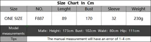 Guide des tailles pour robe de plage avec mesures de longueur, buste et mannequin