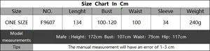 Detailed size chart for lace bikini cover up showing measurements for the perfect fit