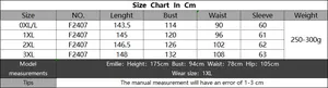 Detailed size chart for long mesh cardigan including length, bust, and waist measurements