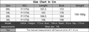 Tableau des tailles détaillé pour robe de plage grande taille avec mesures du 0XL au 3XL